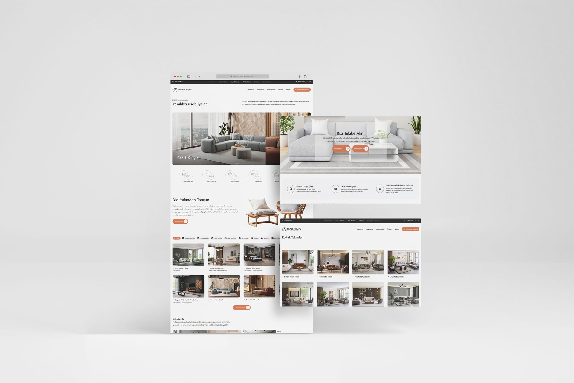ClassyHome Mobilya Web Tasarım Çalışması